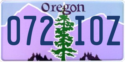 OR license plate 072IOZ