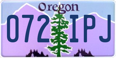 OR license plate 072IPJ