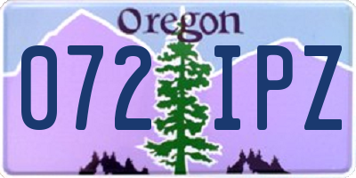OR license plate 072IPZ