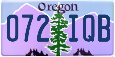 OR license plate 072IQB