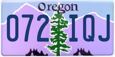 OR license plate 072IQJ