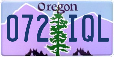 OR license plate 072IQL