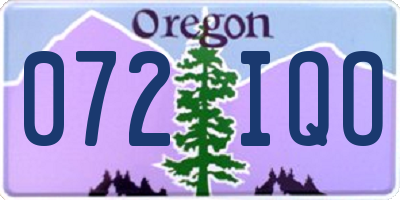 OR license plate 072IQO