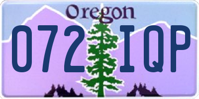OR license plate 072IQP