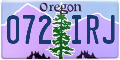 OR license plate 072IRJ