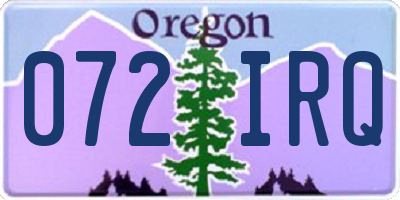 OR license plate 072IRQ