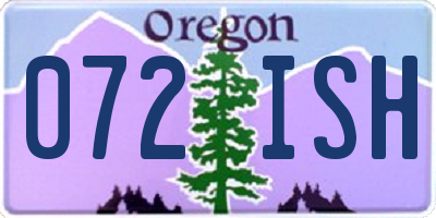 OR license plate 072ISH