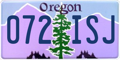 OR license plate 072ISJ