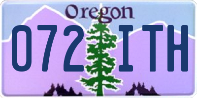 OR license plate 072ITH