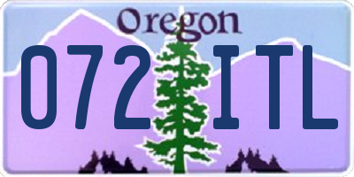 OR license plate 072ITL