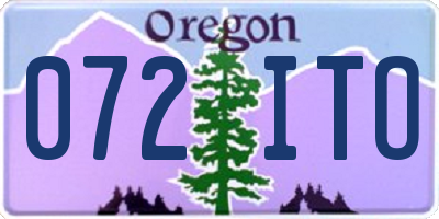 OR license plate 072ITO