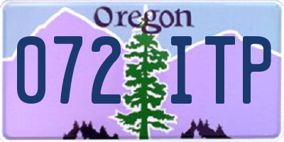 OR license plate 072ITP