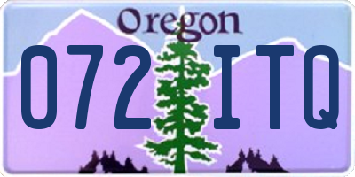 OR license plate 072ITQ