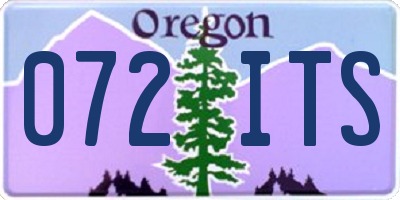 OR license plate 072ITS