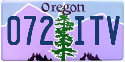 OR license plate 072ITV