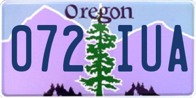 OR license plate 072IUA