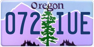 OR license plate 072IUE