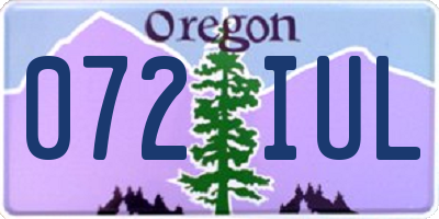 OR license plate 072IUL