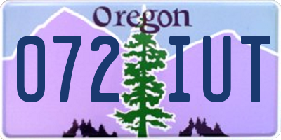 OR license plate 072IUT