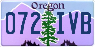 OR license plate 072IVB