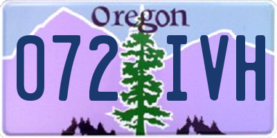 OR license plate 072IVH