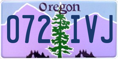 OR license plate 072IVJ