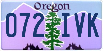 OR license plate 072IVK