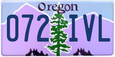 OR license plate 072IVL