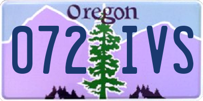 OR license plate 072IVS