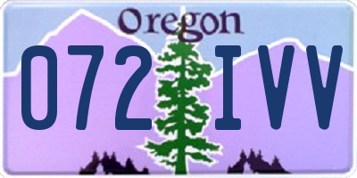 OR license plate 072IVV