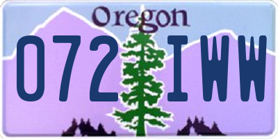 OR license plate 072IWW