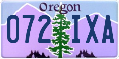 OR license plate 072IXA