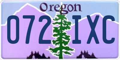 OR license plate 072IXC