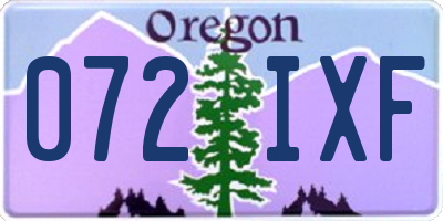 OR license plate 072IXF