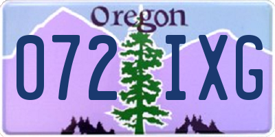 OR license plate 072IXG