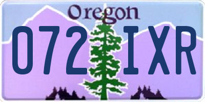 OR license plate 072IXR