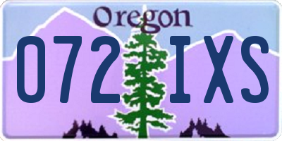 OR license plate 072IXS