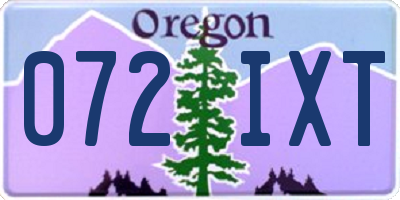 OR license plate 072IXT