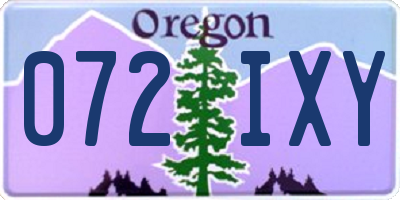 OR license plate 072IXY