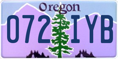 OR license plate 072IYB