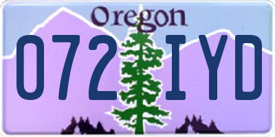OR license plate 072IYD
