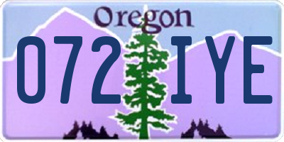 OR license plate 072IYE