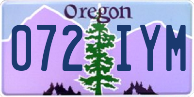 OR license plate 072IYM