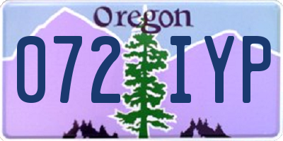OR license plate 072IYP