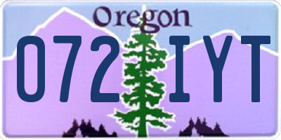 OR license plate 072IYT