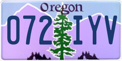 OR license plate 072IYV