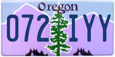 OR license plate 072IYY