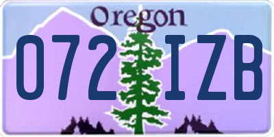 OR license plate 072IZB