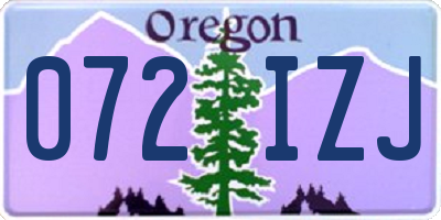 OR license plate 072IZJ