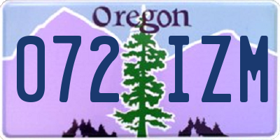 OR license plate 072IZM
